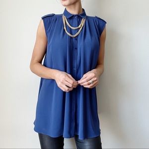Anne Fontaine Silky Blue Blouse